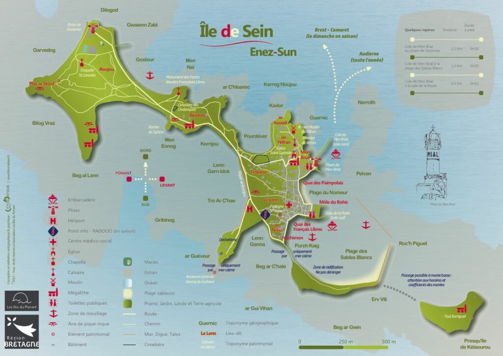 Carte de l'ile de Sein